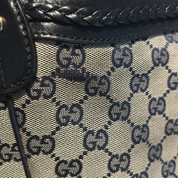 GUCCI Monogram Medium Brick Lane Tote Navy - Picture 9 of 13